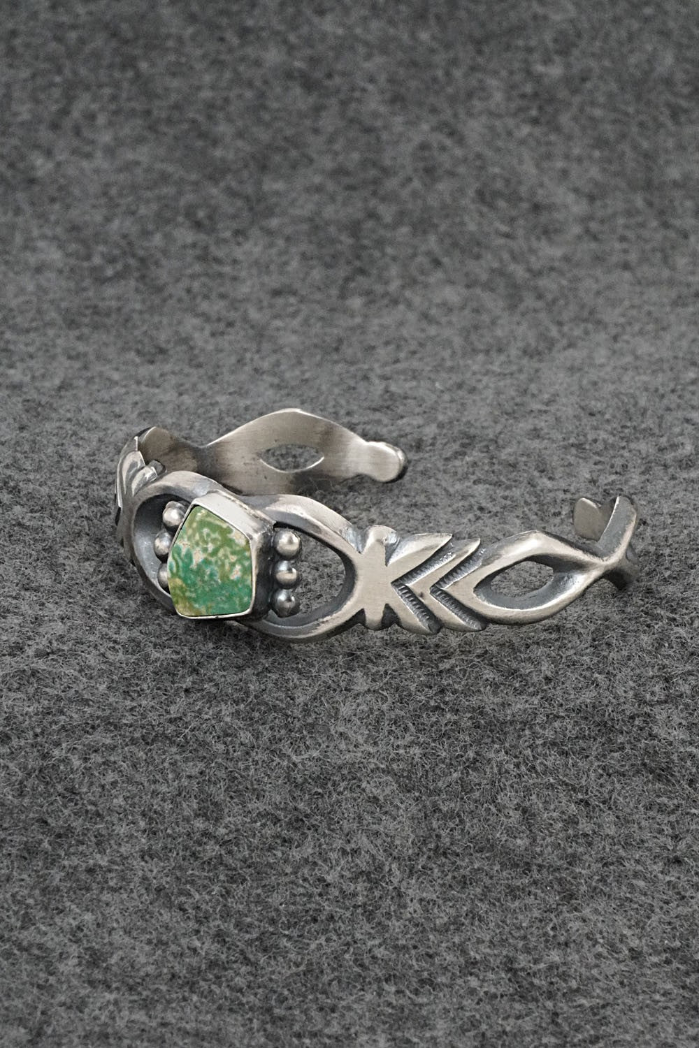 Turquoise & Sterling Silver Bracelet - Harrison Bitsue