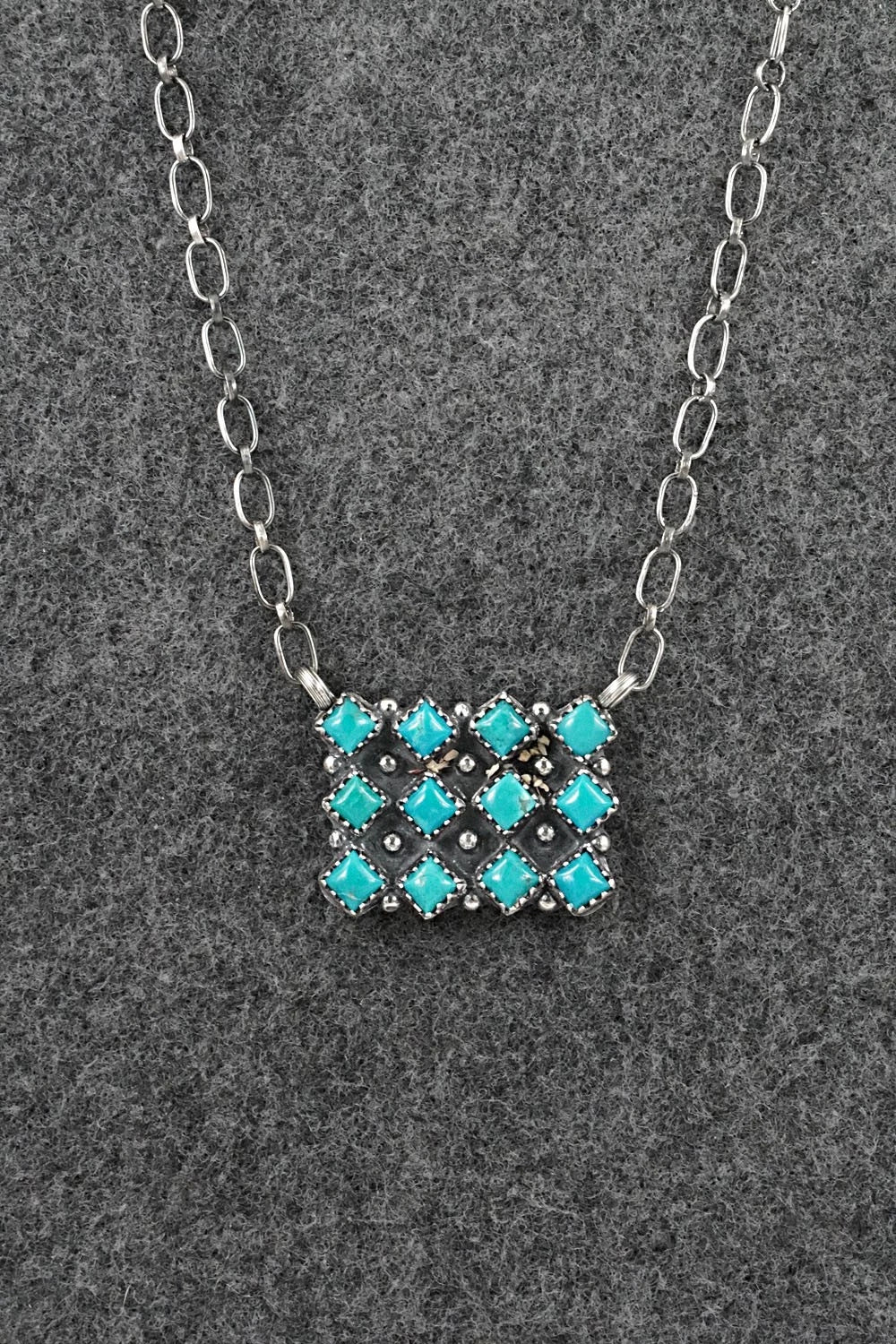 Turquoise & Sterling Silver Necklace - Melissa Anderson