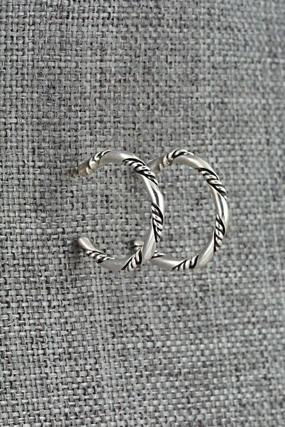 Sterling Silver Hoop Earrings - Elaine Tahe