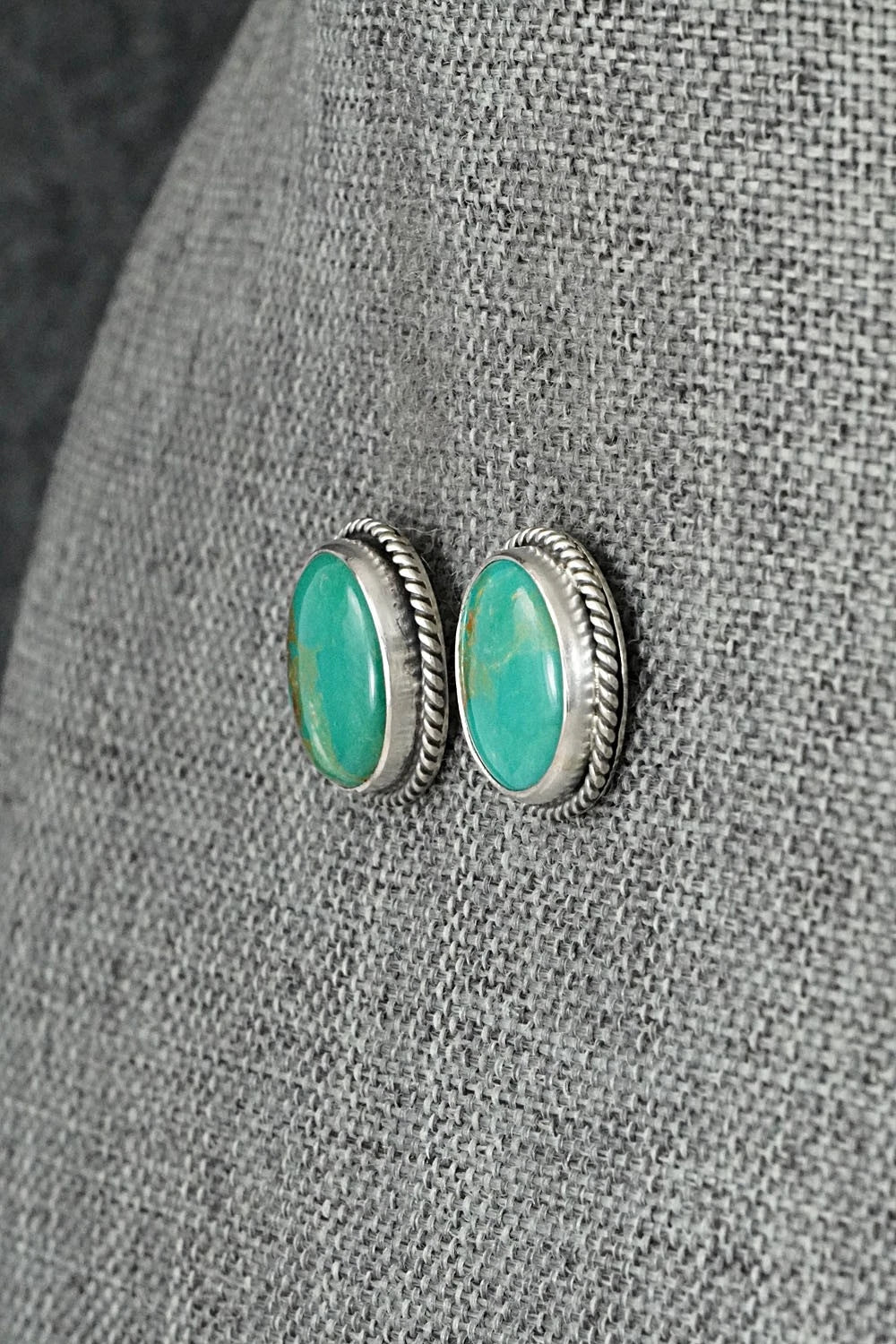 Turquoise & Sterling Silver Earrings - Rosemary Saunders