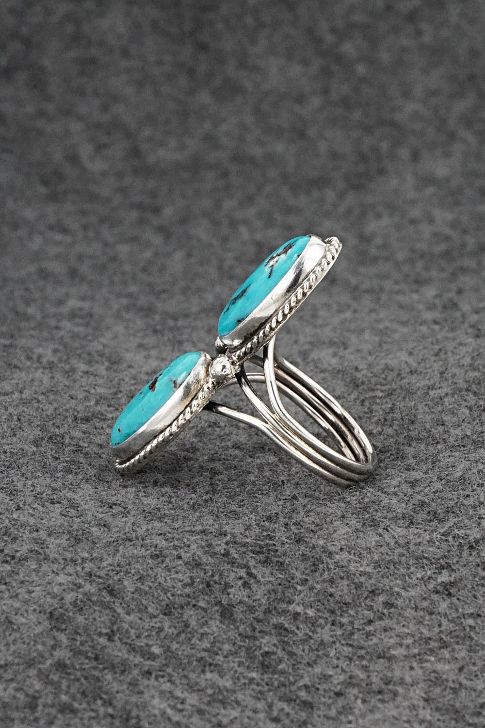 Turquoise & Sterling Silver Ring - Eugene Gruber - Size 9