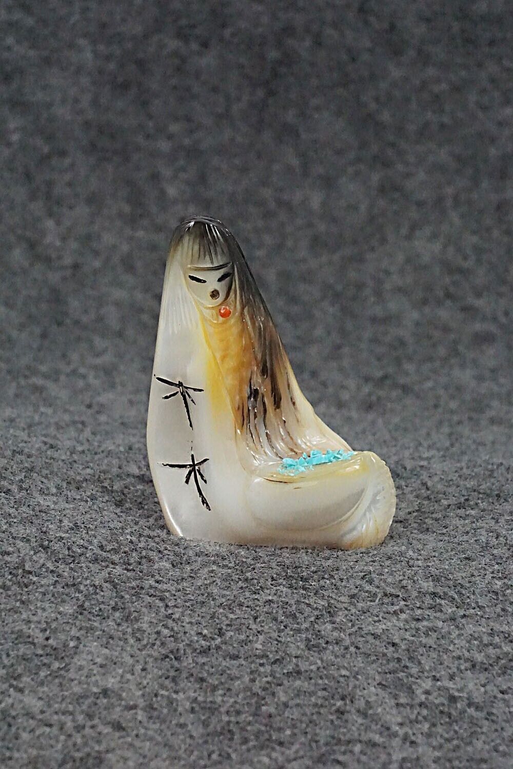Corn Maiden Zuni Fetish Carving - Sandra Quandelacy