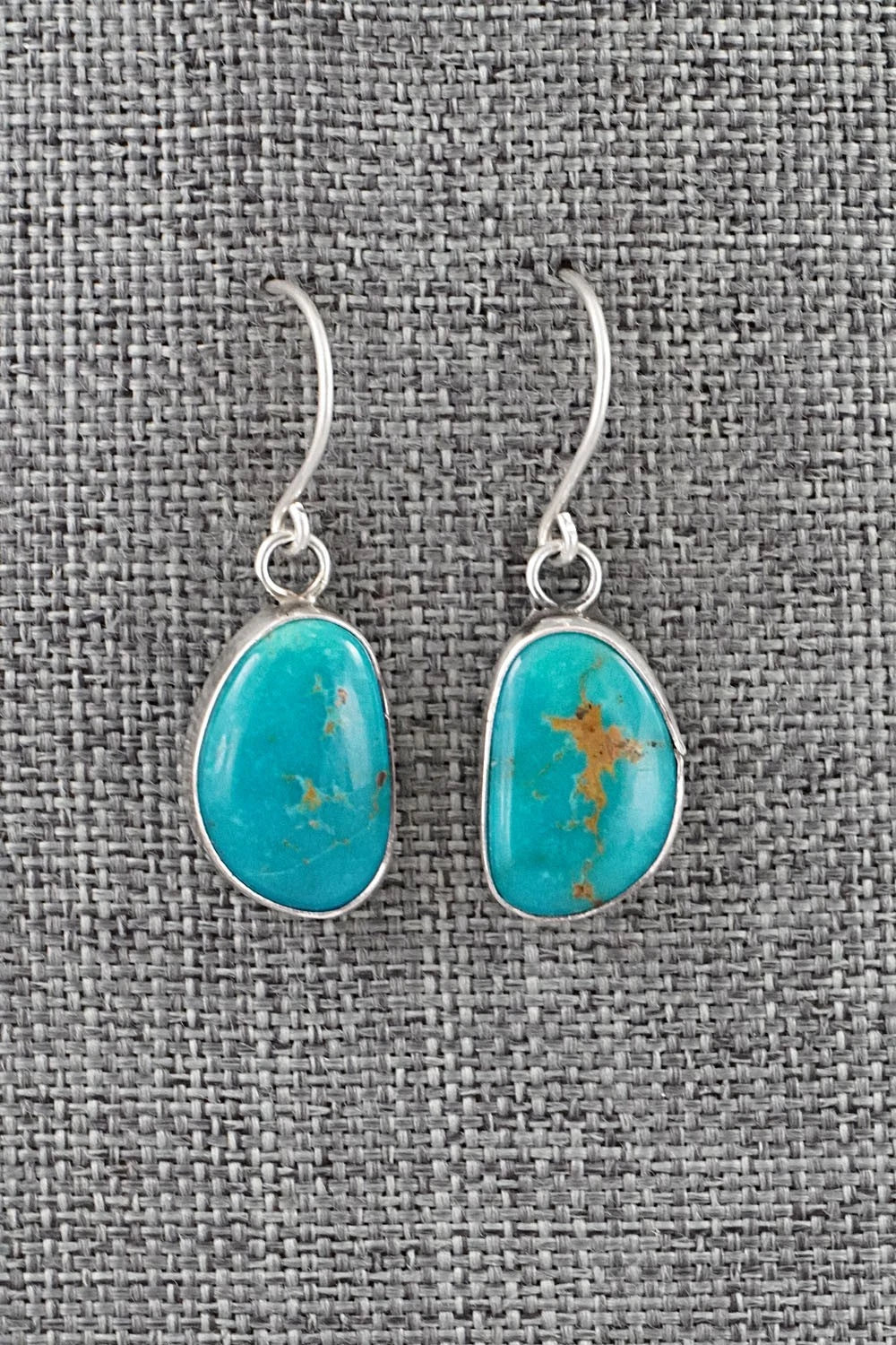 Turquoise & Sterling Silver Earrings - Rosemary Saunders