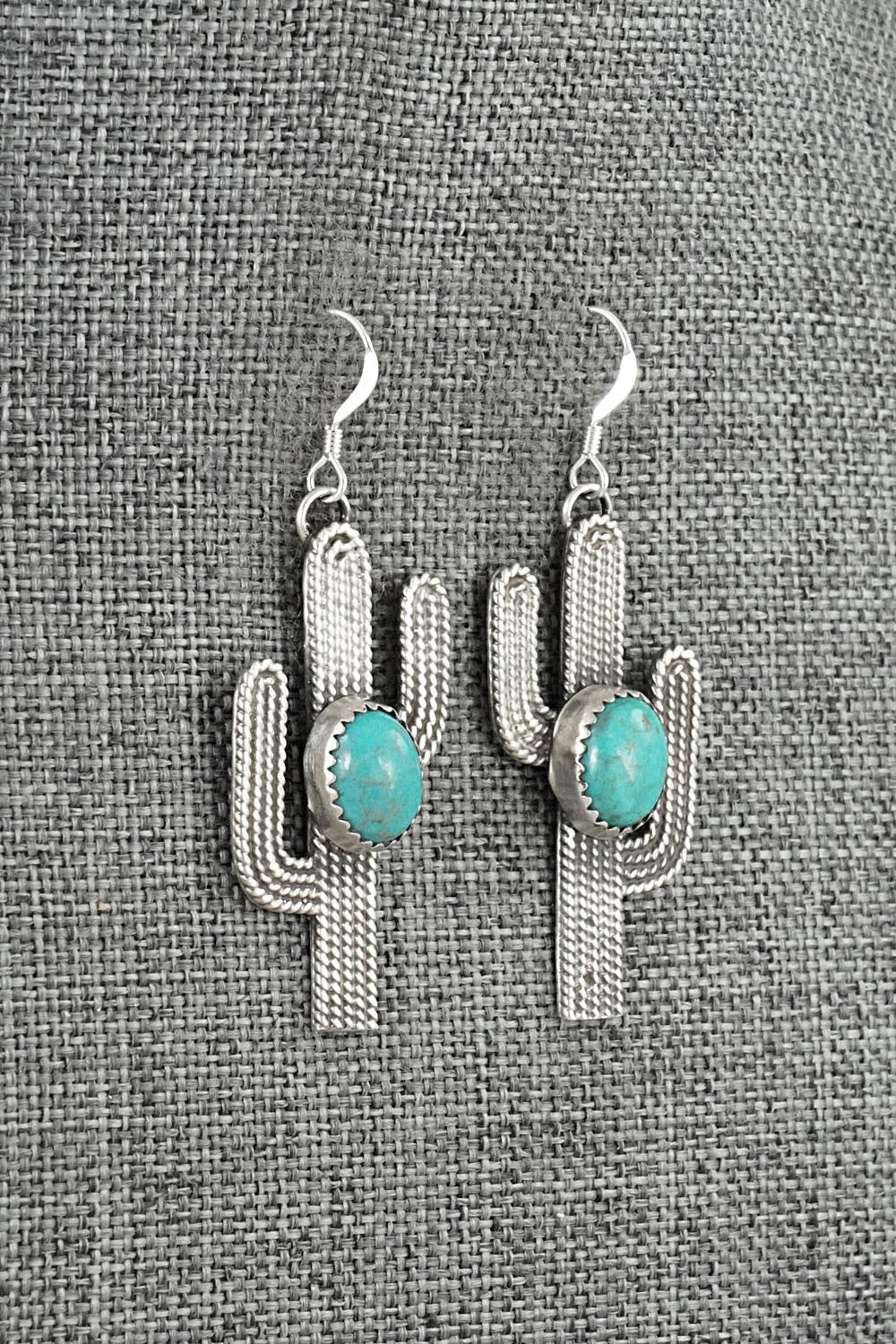 Turquoise & Sterling Silver Earrings - Annette Chiquito