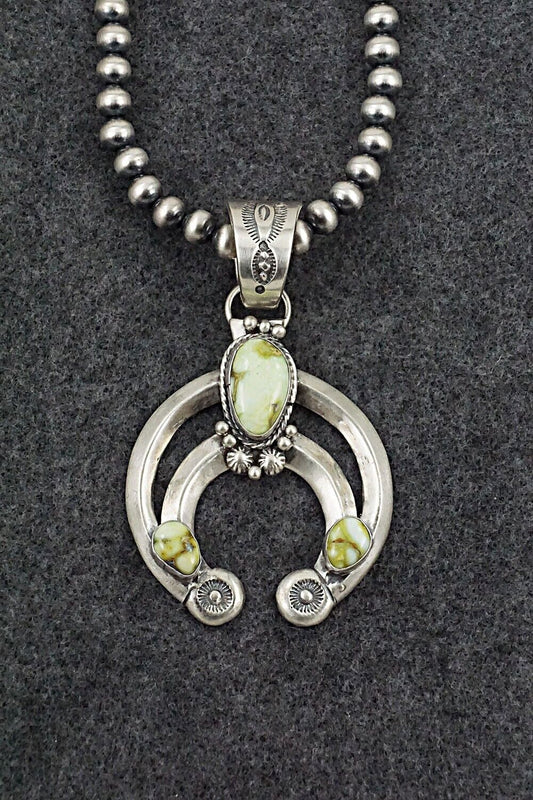 Variscite & Sterling Silver Necklace - Samuel Yellowhair