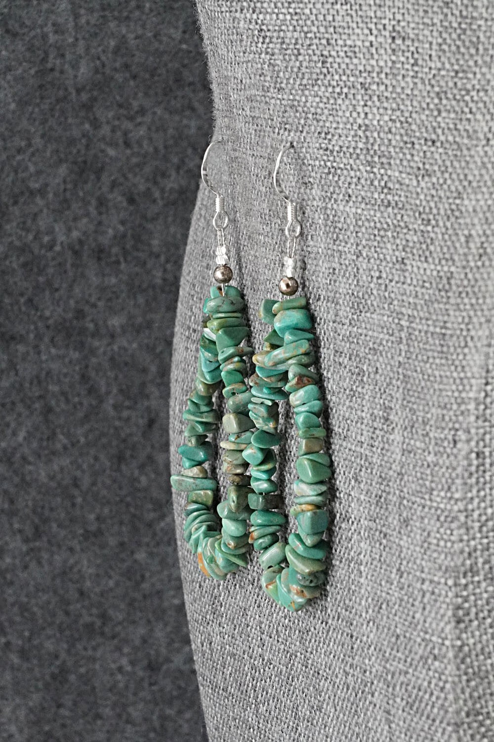 Turquoise & Sterling Silver Earrings - Doreen Jake
