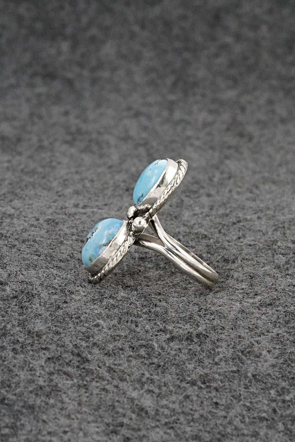 Turquoise & Sterling Silver Ring - Eugene Gruber - Size 5
