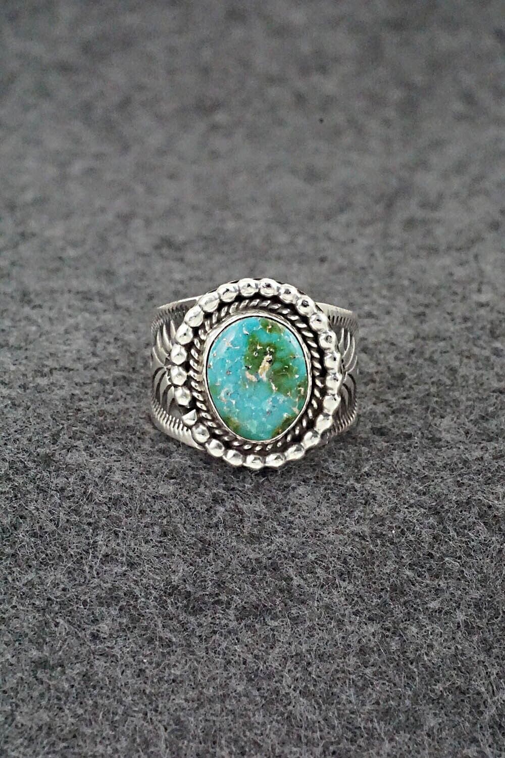 Turquoise & Sterling Silver Ring - Samuel Yellowhair - Size 7.25