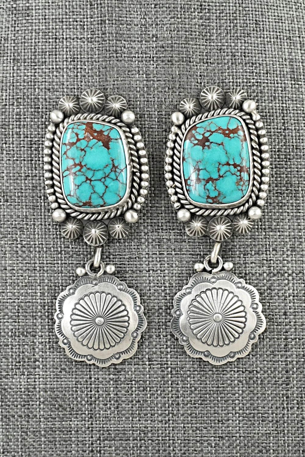 Turquoise & Sterling Silver Earrings - Michael Calladitto