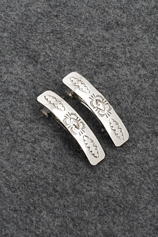 Sterling Silver Hair Barrettes - Bertha Begay