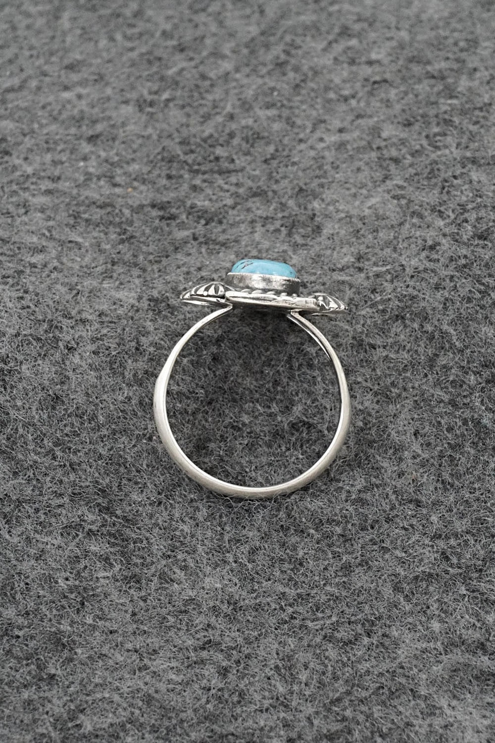 Turquoise and Sterling Silver Ring - Jerryson Henio - Size 8