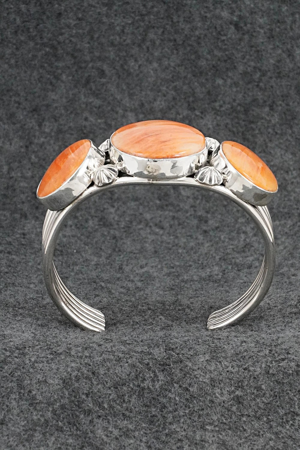 Spiny Oyster & Sterling Silver Bracelet - Paul Livingston