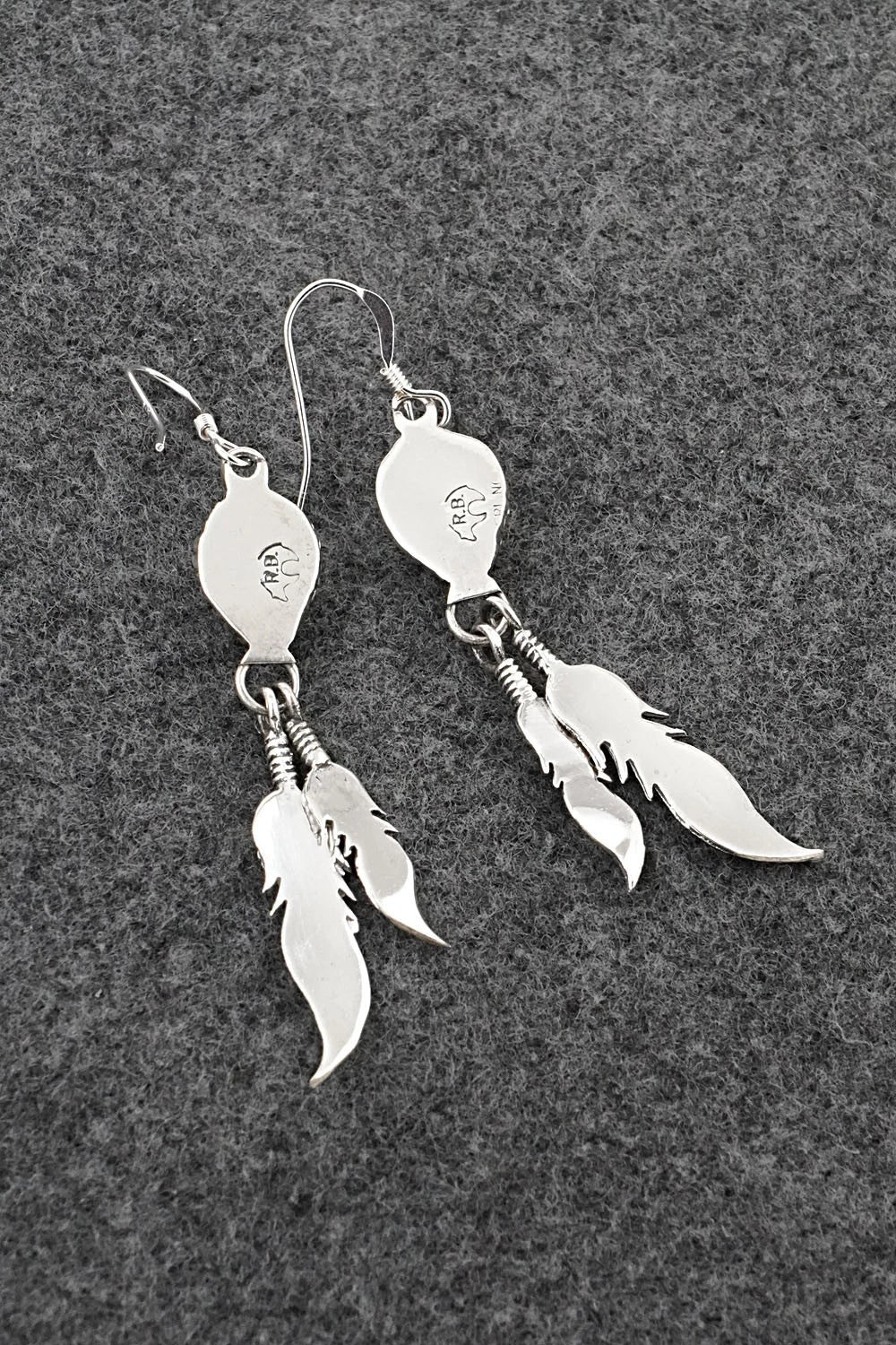 Turquoise & Sterling Silver Earrings - Isabelle Yazzie
