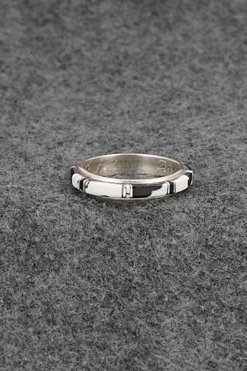 White Buffalo & Sterling Silver Ring - Terrance Panteah - Size 11.5