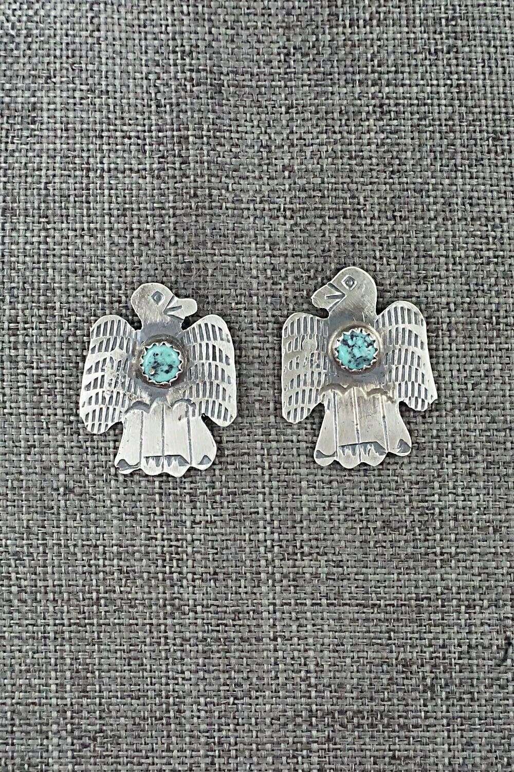 Turquoise & Sterling Silver Earrings - Gabrielle Yazzie