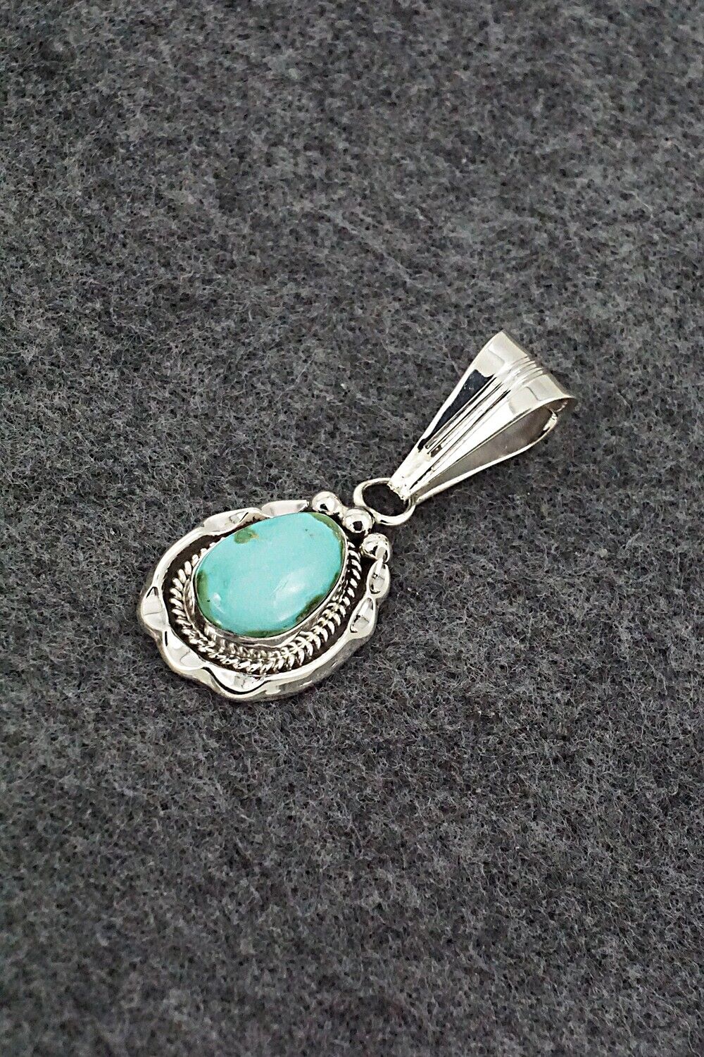 Turquoise & Sterling Silver Pendant - Samuel Yellowhair