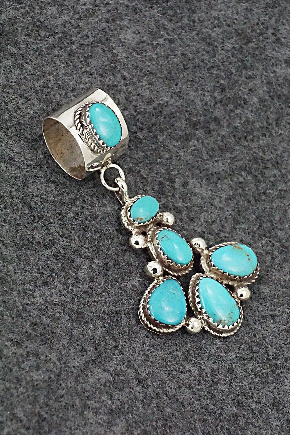 Turquoise & Sterling Silver Pendant - Ernest Hawthorne