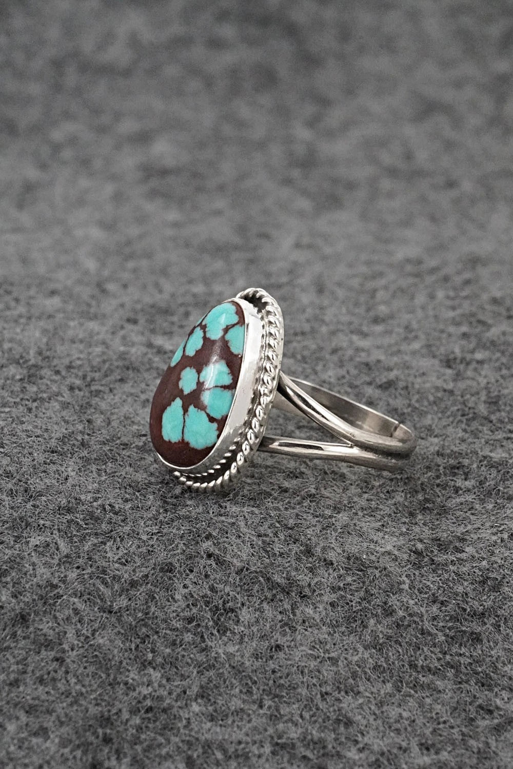 Turquoise & Sterling Silver Ring - Eugene Gruber - Size 7
