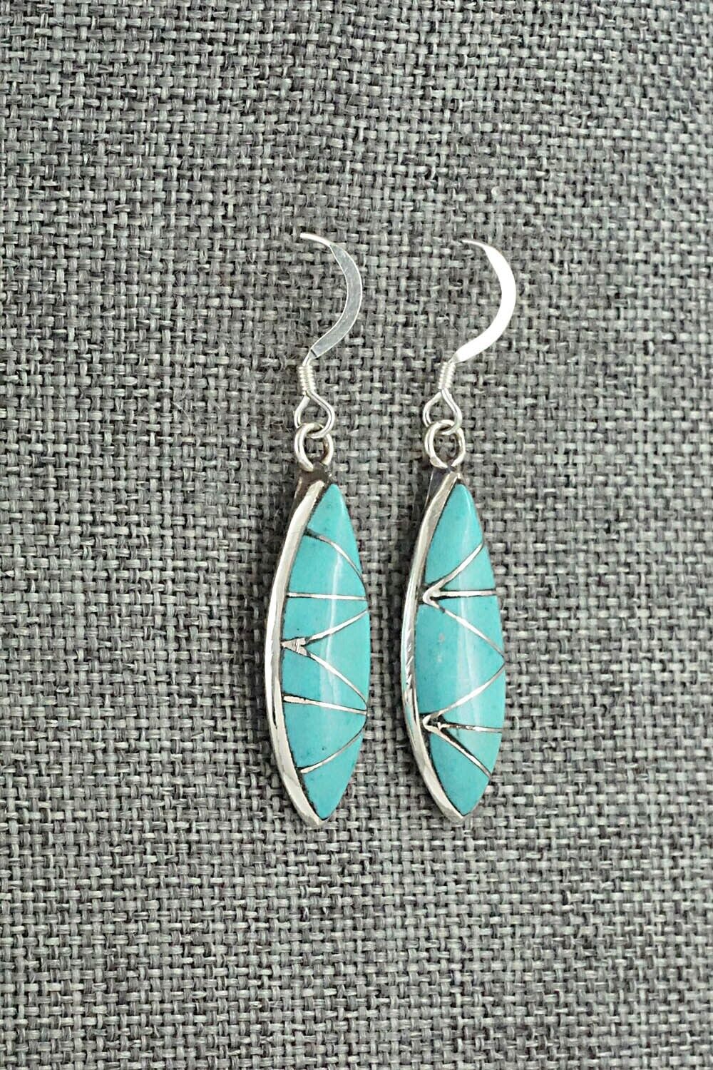 Turquoise & Sterling Silver Earrings - Evelyn Mahkee