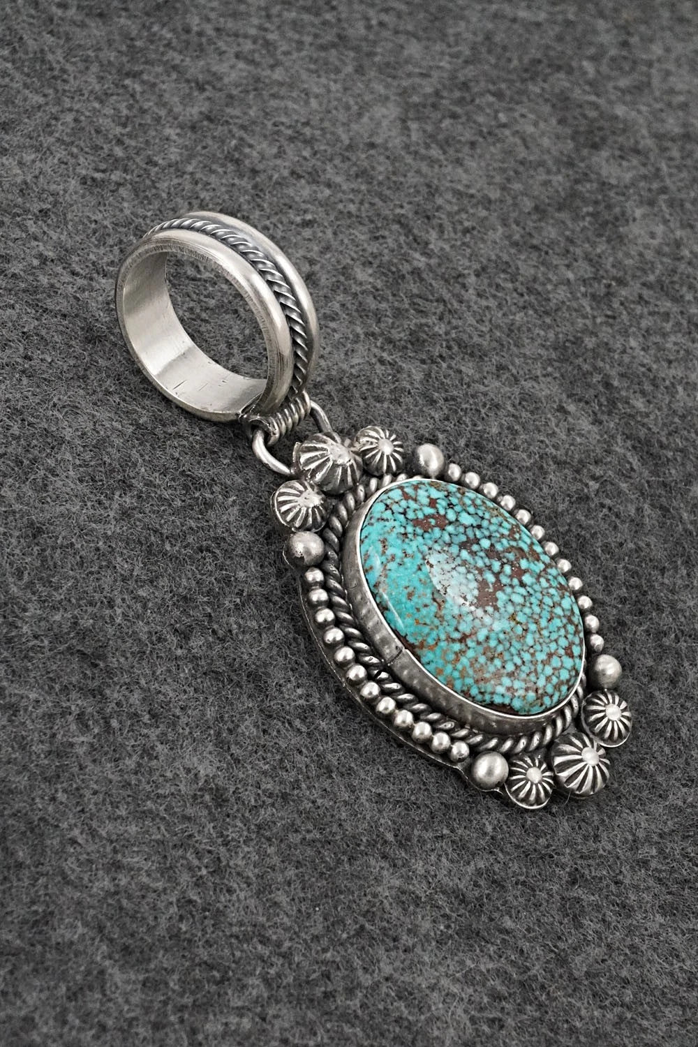 Turquoise & Sterling Silver Pendant - Michael Calladitto
