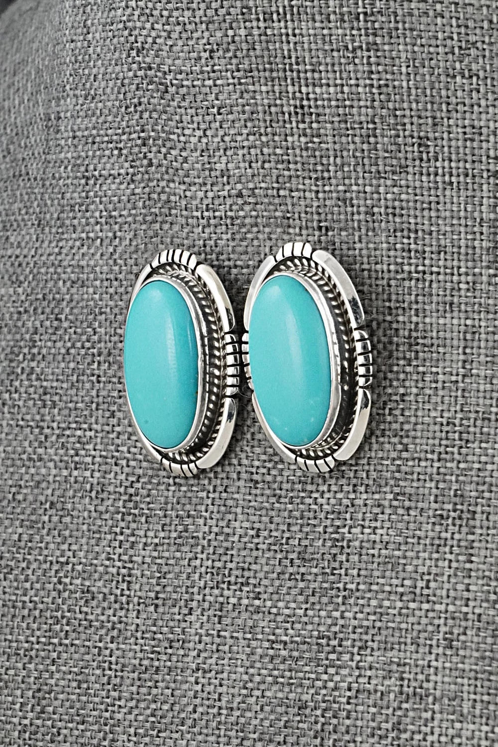 Turquoise & Sterling Silver Earrings - Irene Kee