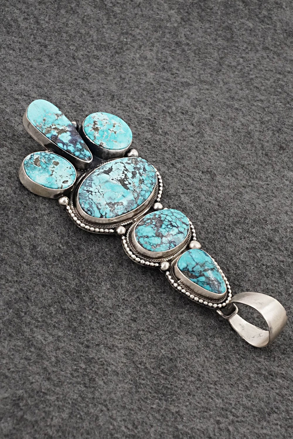 Turquoise & Sterling Silver Pendant - Bobby Johnson