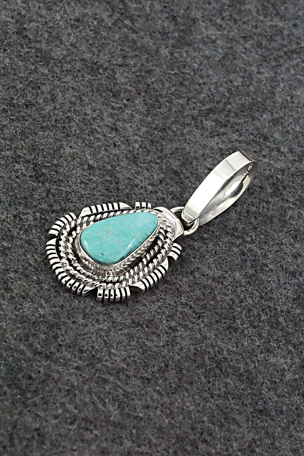 Turquoise & Sterling Silver Pendant - Randy Billy