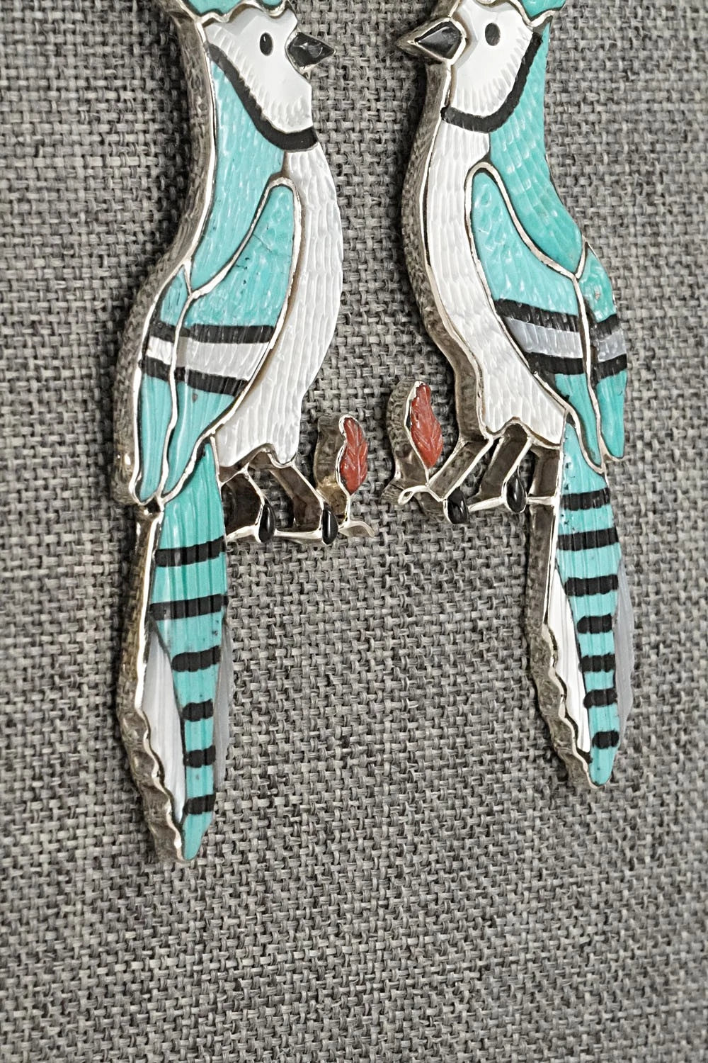 Multi-Stone Inlay & Sterling Silver Earrings - Antrea Lonjose