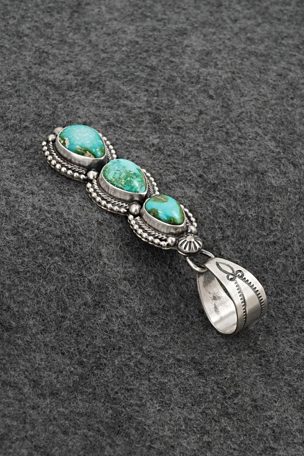 Turquoise & Sterling Silver Pendant - Kathleen Livingston