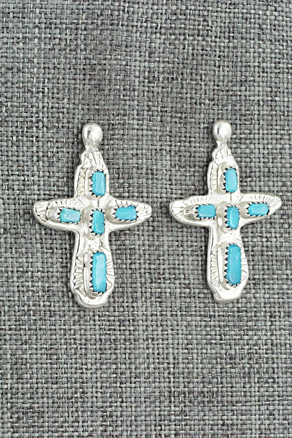 Turquoise & Sterling Silver Earrings - Verona Quam