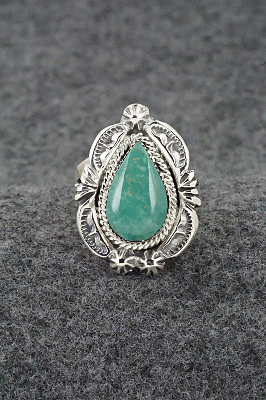 Turquoise & Sterling Silver Ring - Irvin Tsosie - Size 5.25
