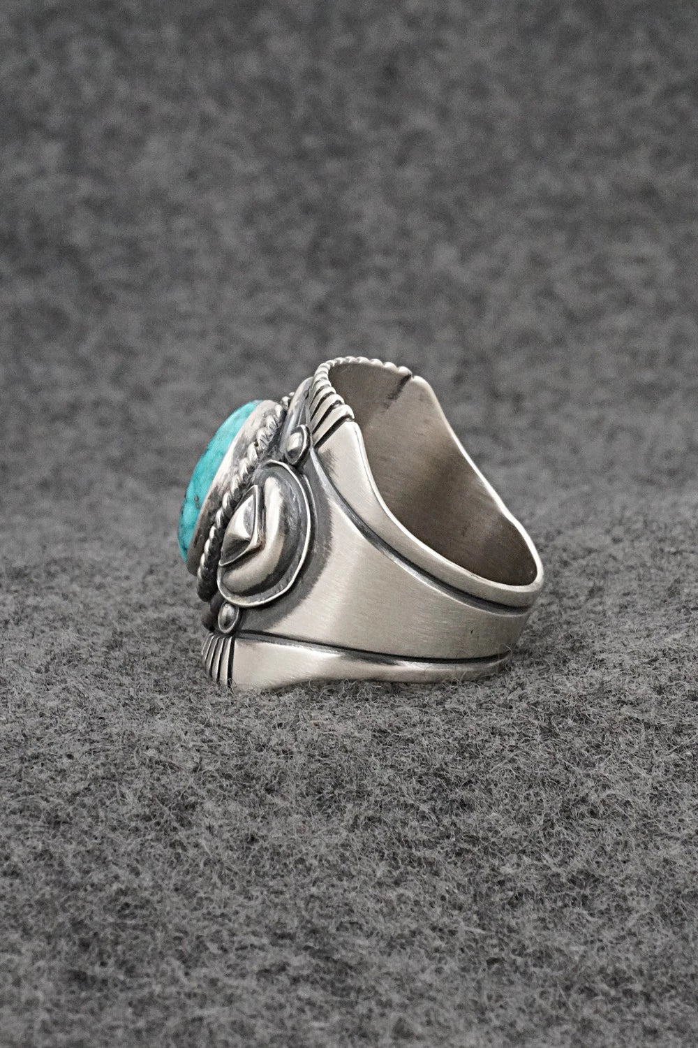 Turquoise & Sterling Silver Ring - Derrick Gordon - Size 12