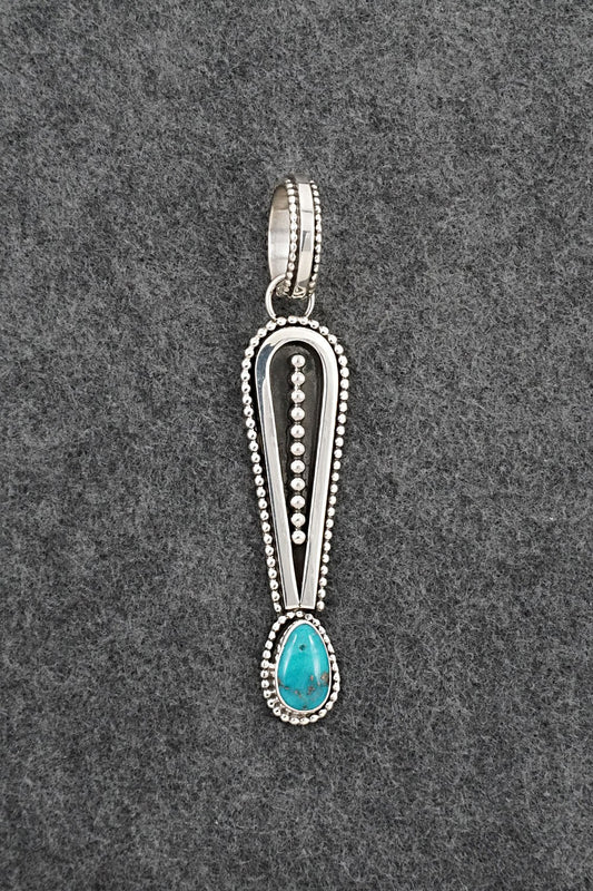 Turquoise & Sterling Silver Pendant - Jonathan Nez
