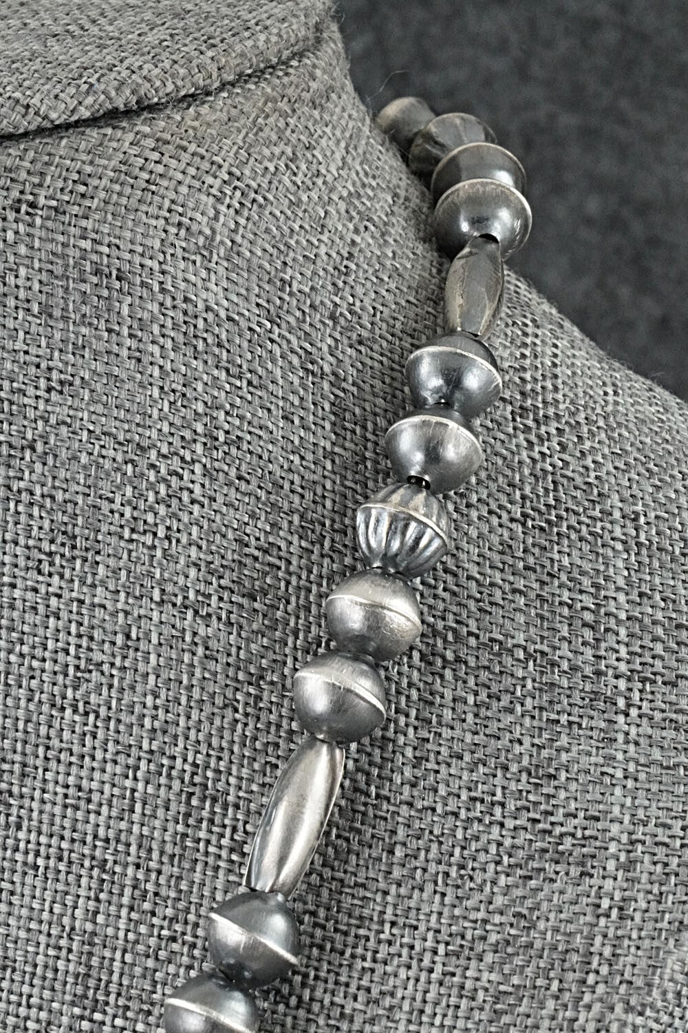 Sterling Silver Navajo Pearl Necklace 20" - Vintage