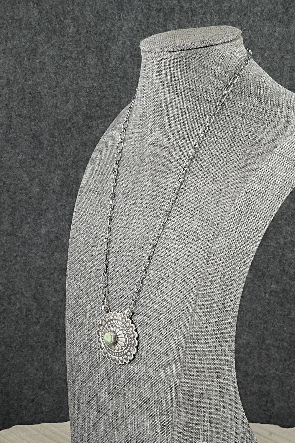 Turquoise & Sterling Silver Necklace - Adrienne Gordon