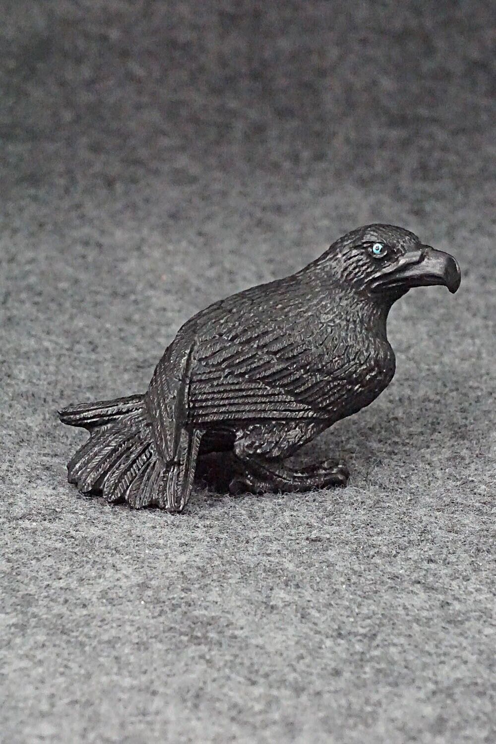 Crow Zuni Fetish Carving - Travis Lasiloo