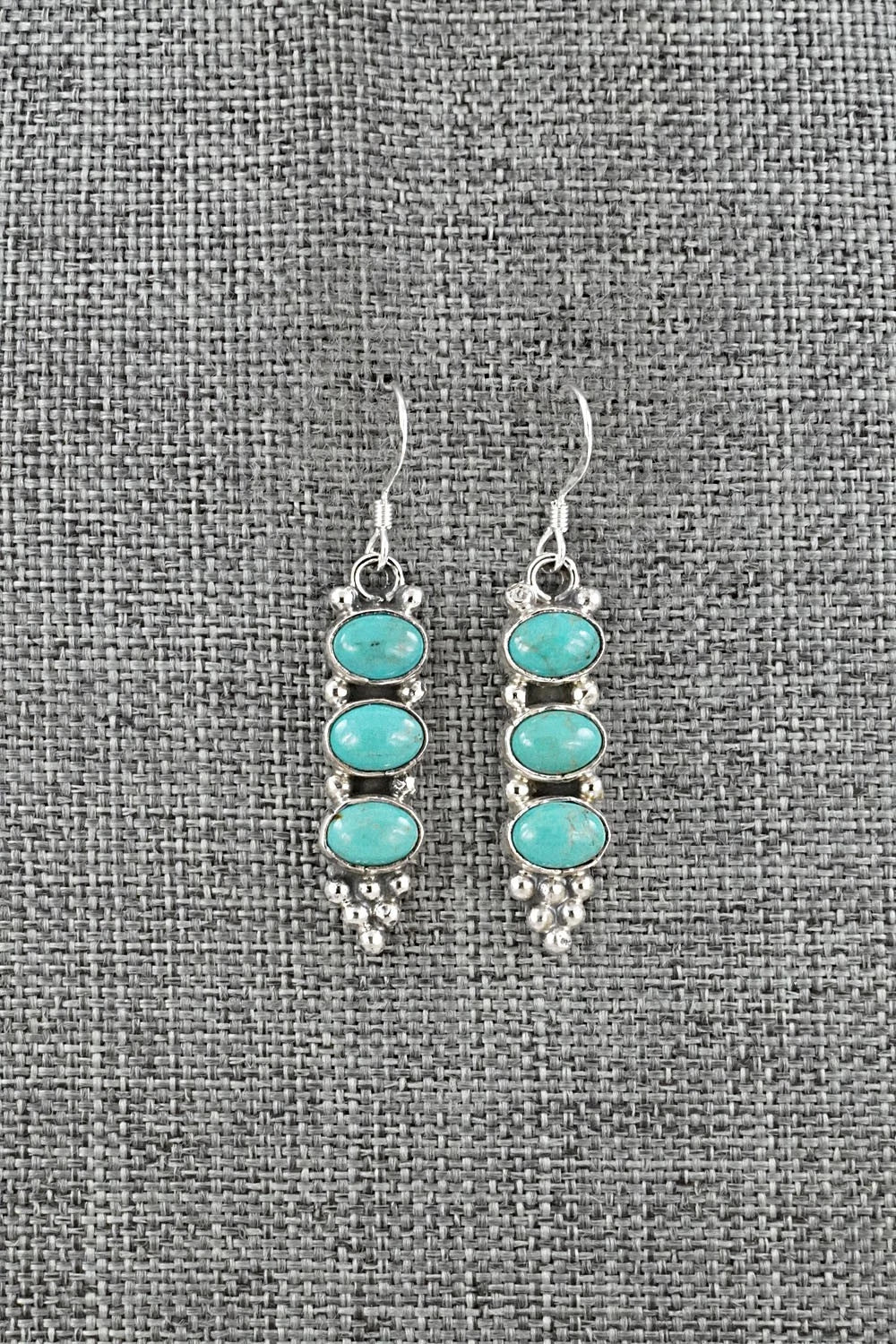Turquoise & Sterling Silver Earrings - Gary Shorty