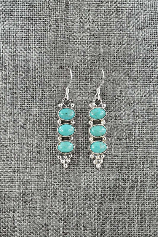 Turquoise & Sterling Silver Earrings - Gary Shorty