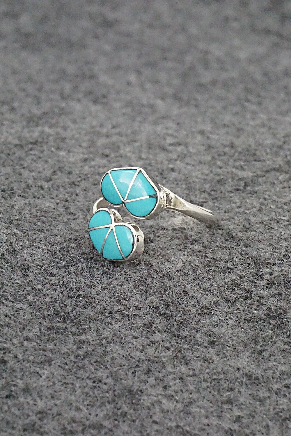 Turquoise & Sterling Silver Ring - Gina Dosedo - Size 7 Adj.