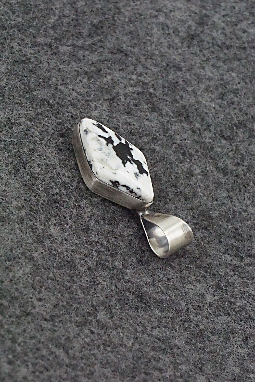 White Buffalo & Sterling Silver Pendant - Fred Guerro