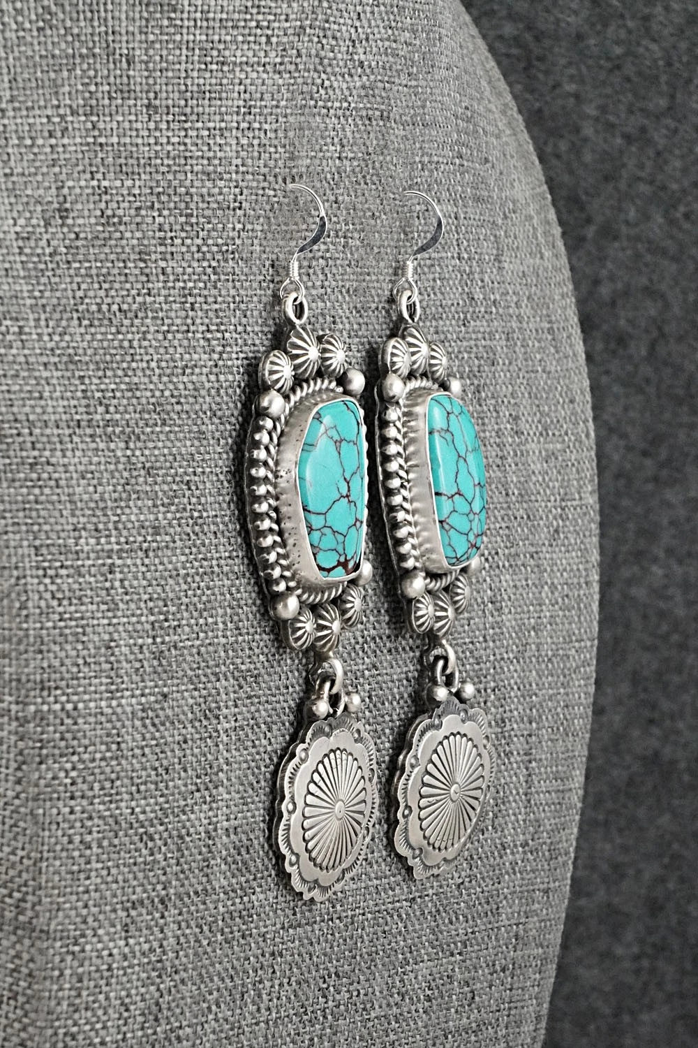Turquoise & Sterling Silver Earrings - Michael Calladitto
