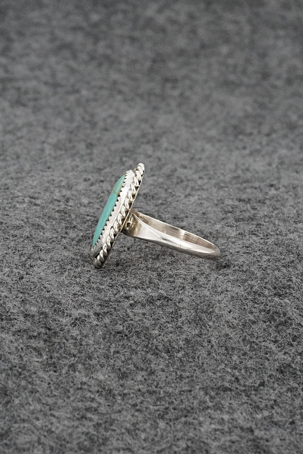 Turquoise & Sterling Silver Ring - Darius Arviso - Size 7.75