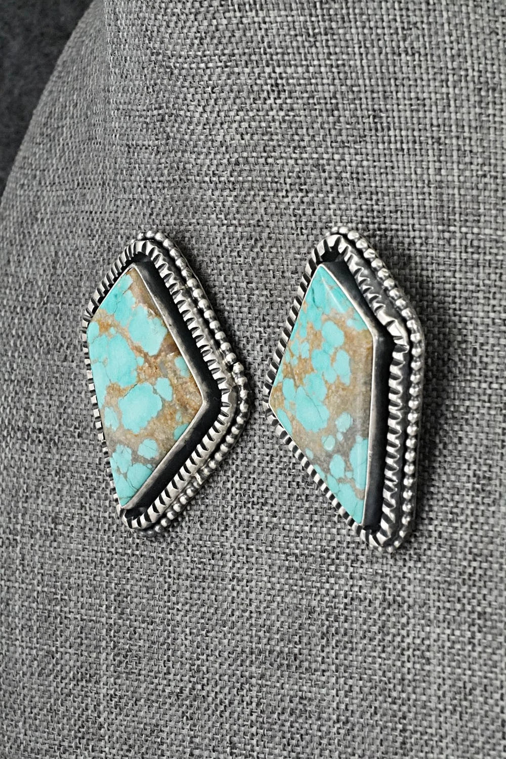 Turquoise & Sterling Silver Squash Blossom Set - Paul Livingston