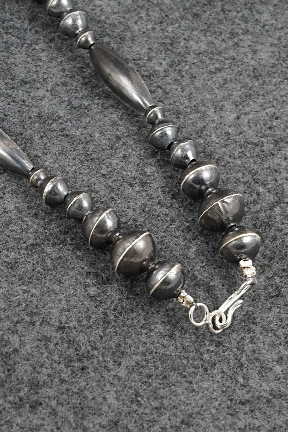Sterling Silver Navajo Pearl Necklace 22" - Vintage