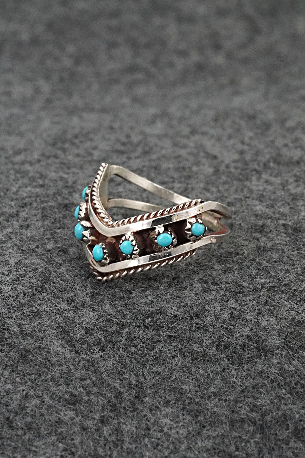 Turquoise & Sterling Silver Ring - Susie Livingston - Size 7.25