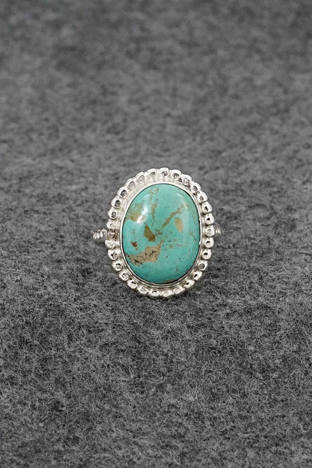 Turquoise & Sterling Silver Ring - Darius Arviso - Size 9.5
