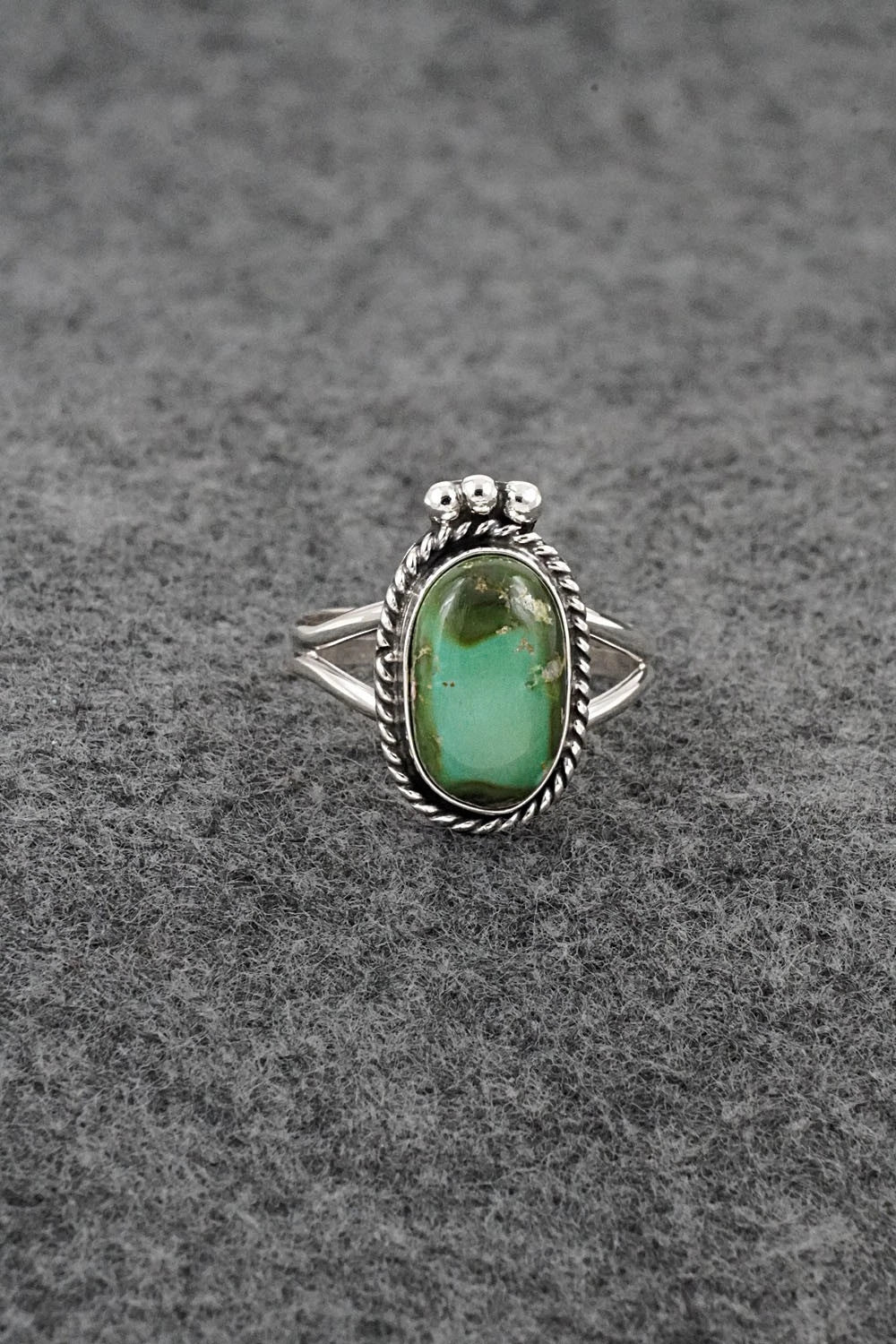 Turquoise & Sterling Silver Ring - Rosemary Saunders - Size 8