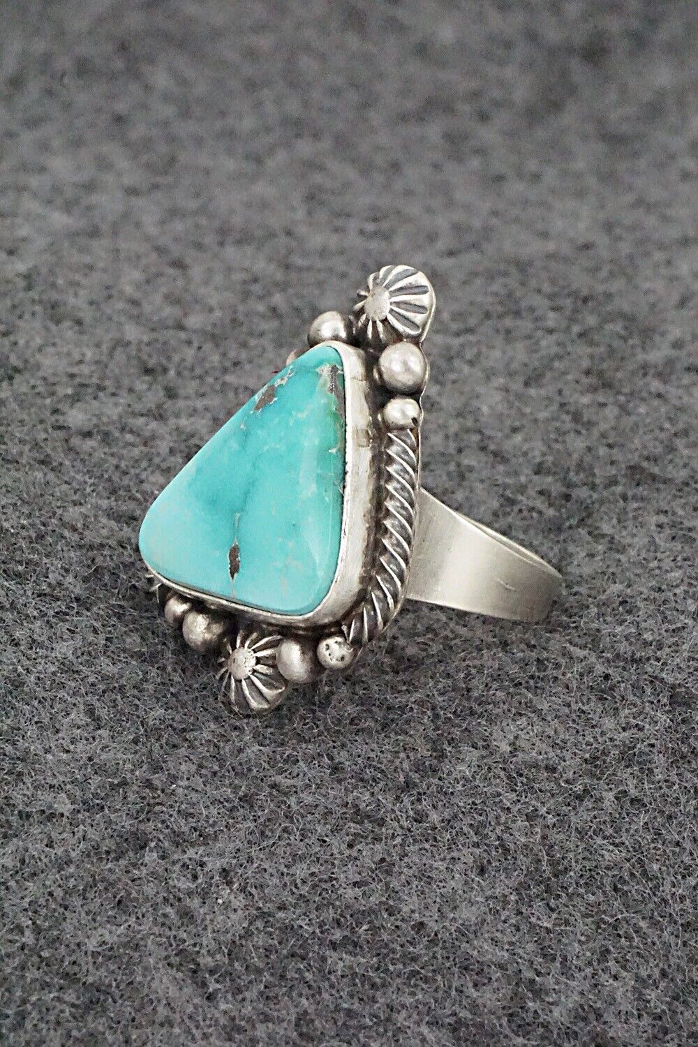 Turquoise & Sterling Silver Ring - Daniel Benally - Size 8