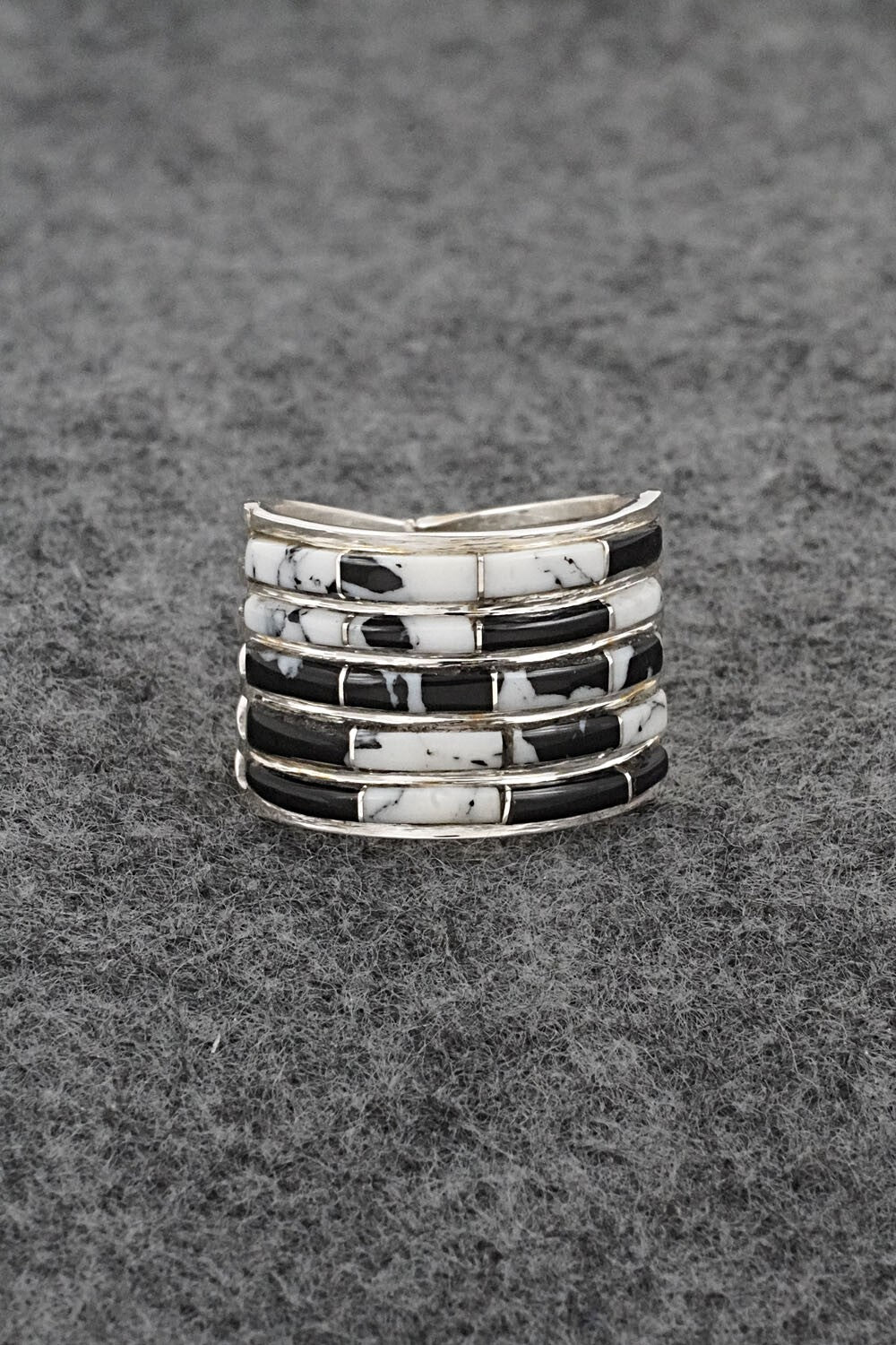 White Buffalo & Sterling Silver Ring - Jamie Johnson - Size 8