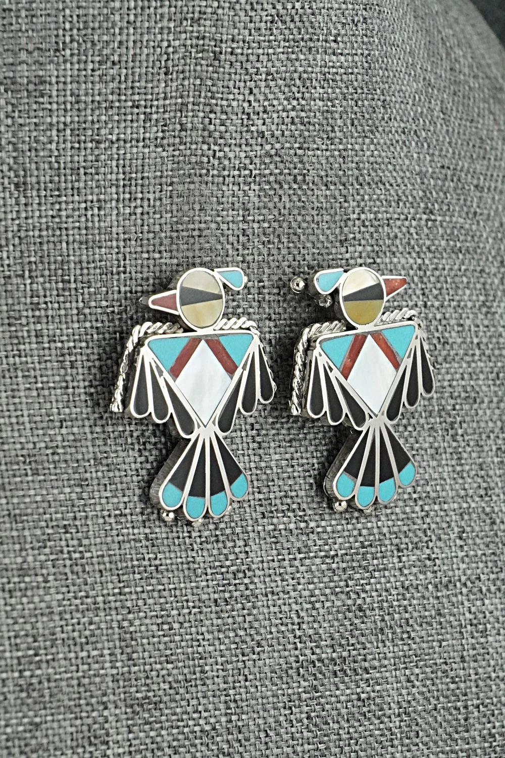 Multi-Stone & Sterling Silver Inlay Necklace Set - Adrian Wallace